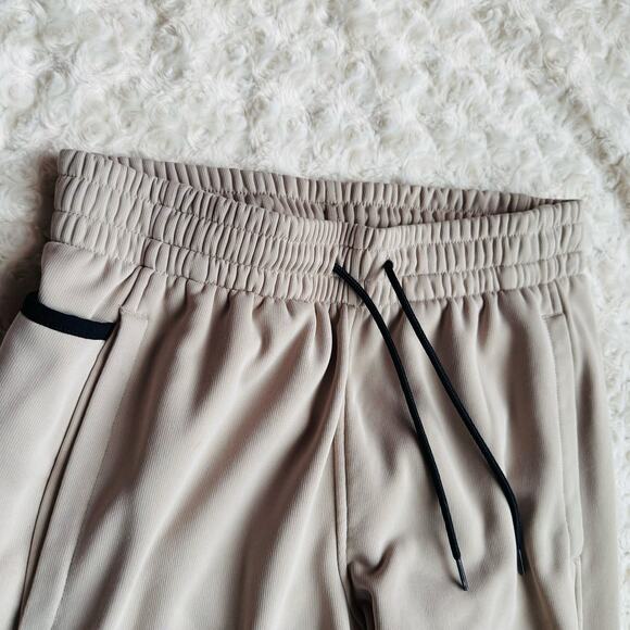 Under Armour UA Mens Fleece Loose Coldgear Sand Tan Beige Joggers Pants Sz Small - Picture 6 of 14